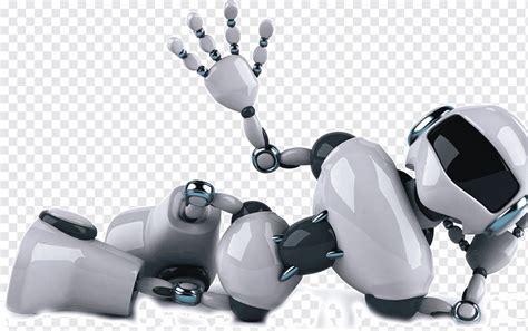 Lying White And Black Robot Toy Illustration Robotics 4k Resolution