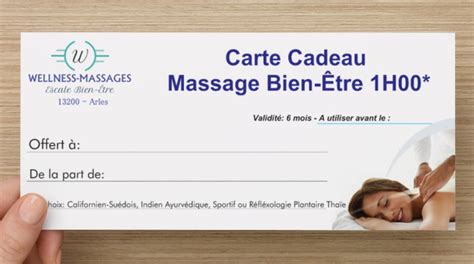 Carte Cadeau Massage à Domicile Et Cabinet Wellness Massages Arles