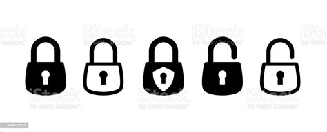 Lock Icon Set Locked And Unlocked Vector Icon Set Locked And Unlocked