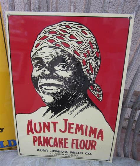 aunt jemima tin advertising sign by artsefrtse on etsy