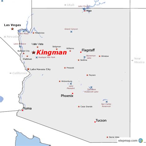 Large Map Of Kingman Az Map