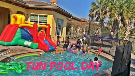 Fun Pool Day With Friends Youtube