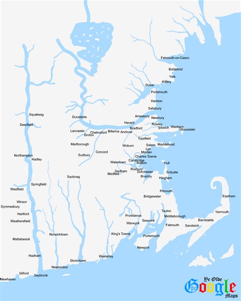New England On A Map