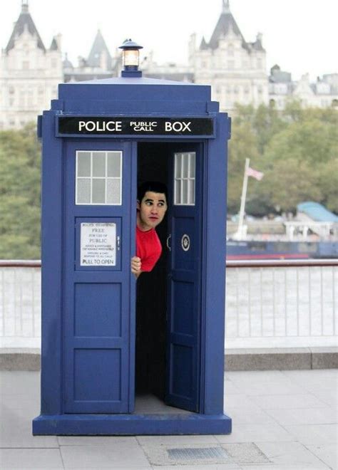 Is This Real Life Is Darren Criss Really In A Tardis Because If So I