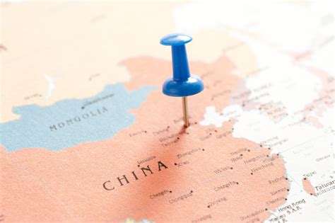 Free Stock Photo 10683 Close Up Blue Pin On The Map Of China