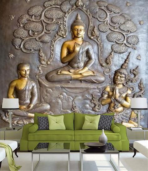 Kayra Decor Lord Buddha 3d Wallpaper Print Decal Deco Indoor Wall Mural