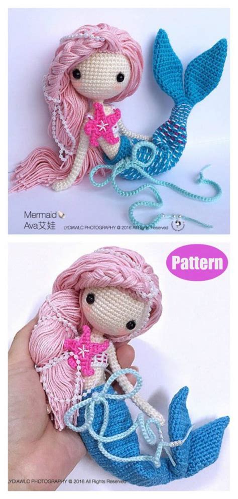 10 Crochet Amigurumi Mermaid Doll Patterns Free And Paid Muñecas