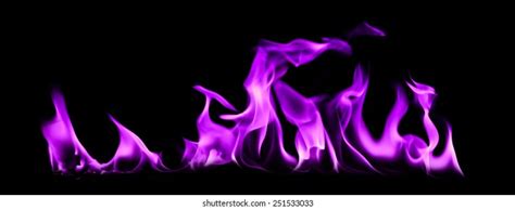 Fire Flames Purple On Black Background Stock Photo Edit Now 255631462