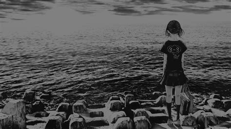 Choose from a curated selection of sad photos. Black And White Anime Girl Sad Wallpapers - Wallpaper Cave