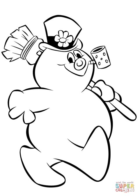 Frosty Snowman Coloring Page Free Printable Coloring Pages