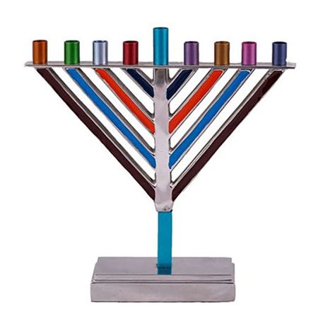 Chabad Large Multicolor Hanukkah Menorah Yair Emanuel