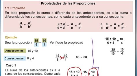 Curso De Razones Y Proporciones Proporciones Matematicas Lecciones De Matem Ticas Cursos De