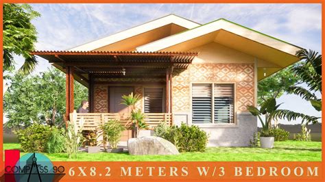 6x82 Meters Half Amakan House Design W3 Bedroom Youtube