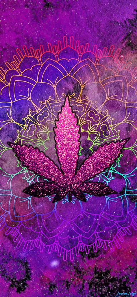 Download 420 Purple Glitter Weed Wallpaper