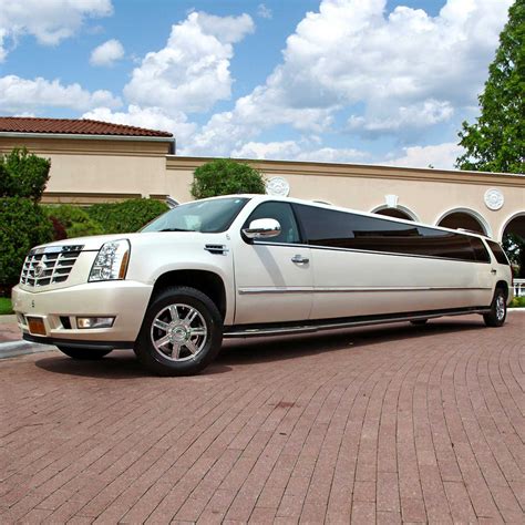 Pearl White Cadillac Escalade Limo Platinum Plus Limousines