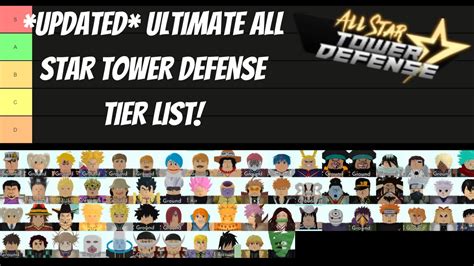 All Star Tower Defense Tier List Star Astd Star Tier List Roblox All Star Tower