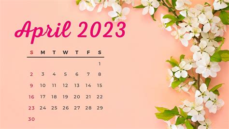 Download April 2023 Calendar Wallpaper
