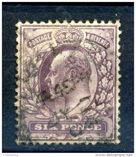 Rare 6 Six Pence Gb Britan Edward Vii Stamp Timbre For Sale On