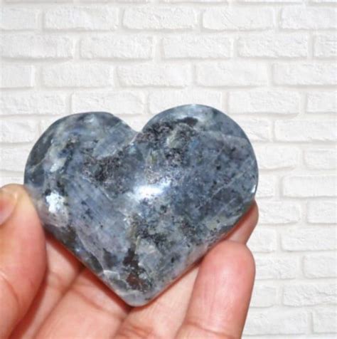 The Listing Is For One Larvikite Crystal Heart Larvikite Is A