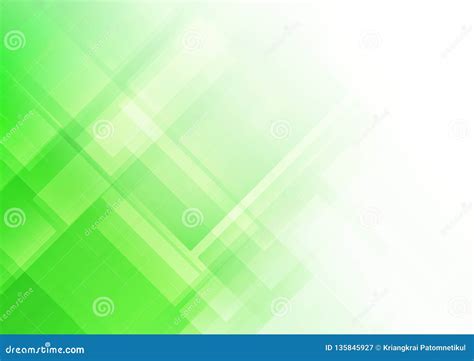 Abstract Square Shapes Green Background Stock Vector Illustration Of