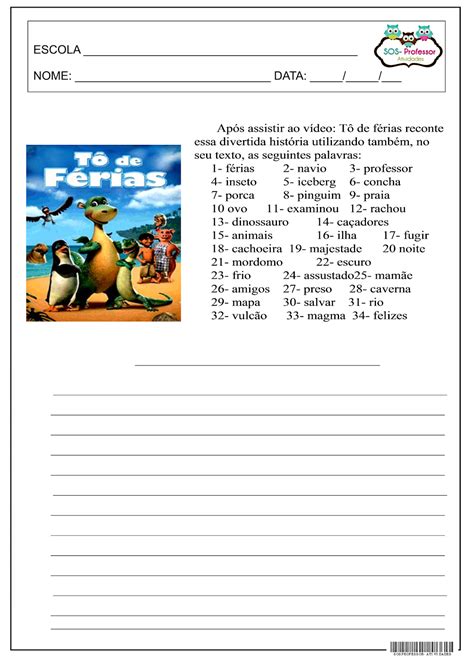 Interpretação De Texto Com Classe Gramatical Com Gabarito 7 Ano