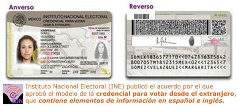 Publica El Consejo General Del Instituto Nacional Electoral Ine Modelo De Credencial Para