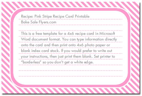 You can download them for word, for adobe pdf readers or you can opt for recipe card template for mac pages. 7 Best Images of Free Printable 4X6 Recipe Card Templates - Printable Recipe Cards 4X6 Free ...