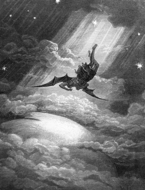 Satan The Fallen Angel Gustave Dore Circa 1800 Art Print