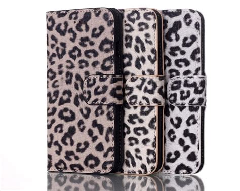 Luxury Leopard Print Flip Leather Card Holder Wallet Phone Case For