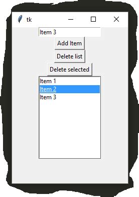 Tkinter Lesson Listbox Part How To Delete Selected Item