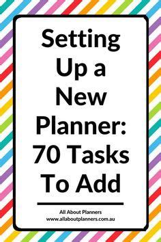 Plans for people before age 65 and coverage to add on to other health insurance. Setting up a new planner: 70 Tasks to add | Planner ...