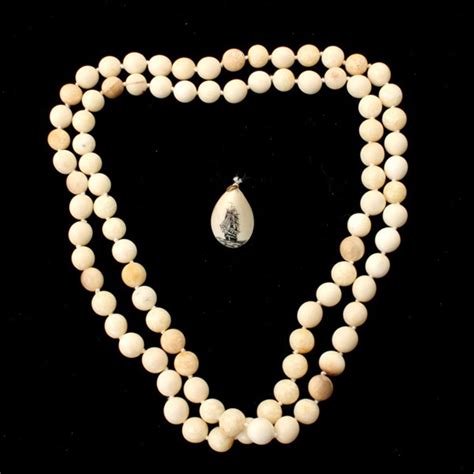 Collection Of Two Ivory Jewelry Items