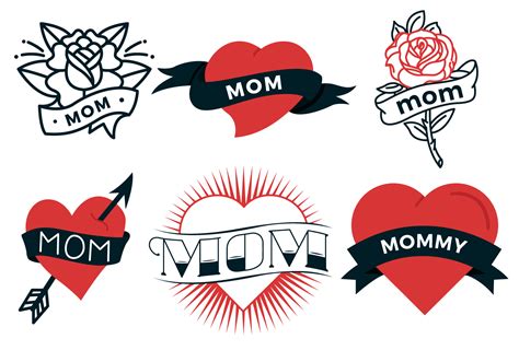 Inspiration 53 Mom Heart Tattoo Vector