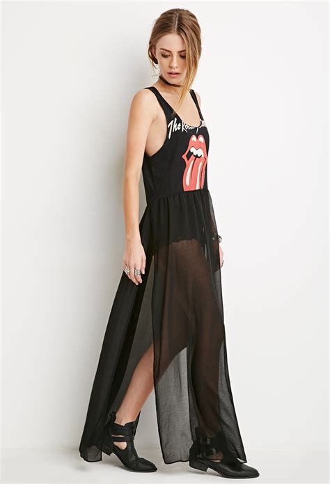 Lyst Forever 21 Rolling Stones Maxi Dress Youve Been Added To The