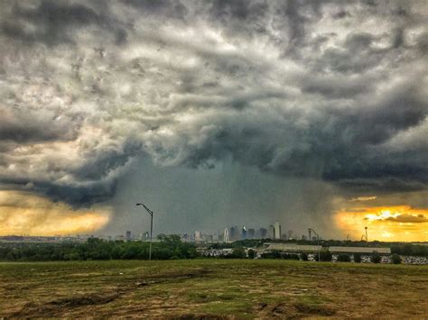 Nice Downpour Over Downtown Dallas Photo Taken By My Big Bro With