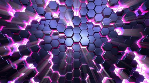 Abstract Honeycomb Lights Polygon