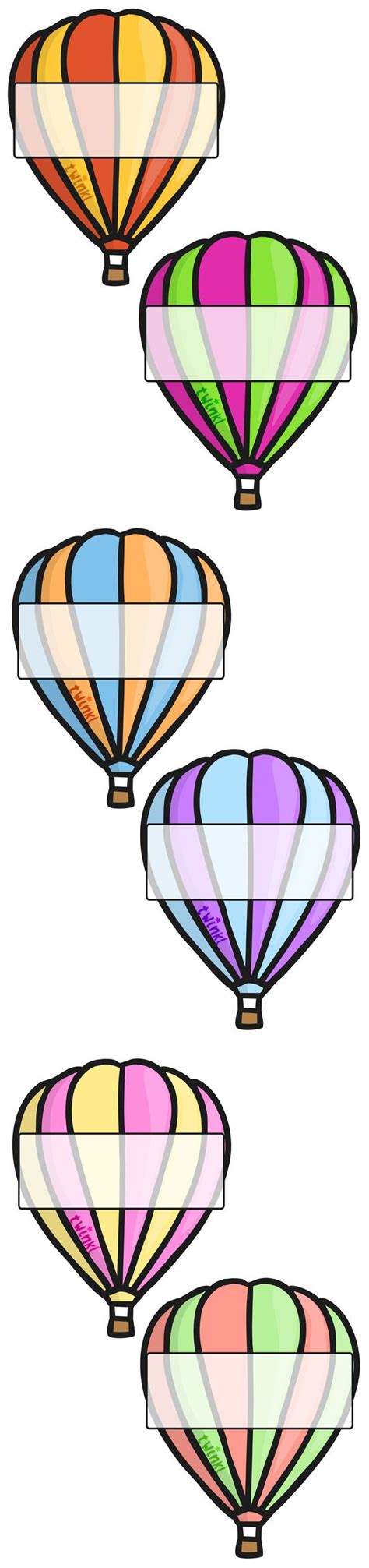 3d hot air balloons with printable template the craft blog. 80 best Class Labels and Signs images on Pinterest