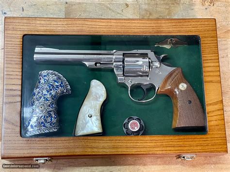 Colt Trooper Mark Iii Nickel 357 Magnum With Special Grips