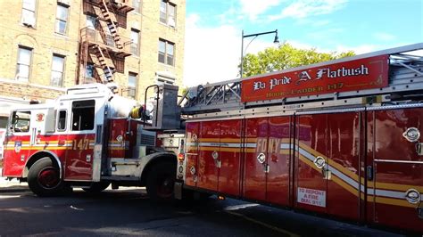 Fdny Tiller Ladder 147 Going Out Non Emergency Call Youtube