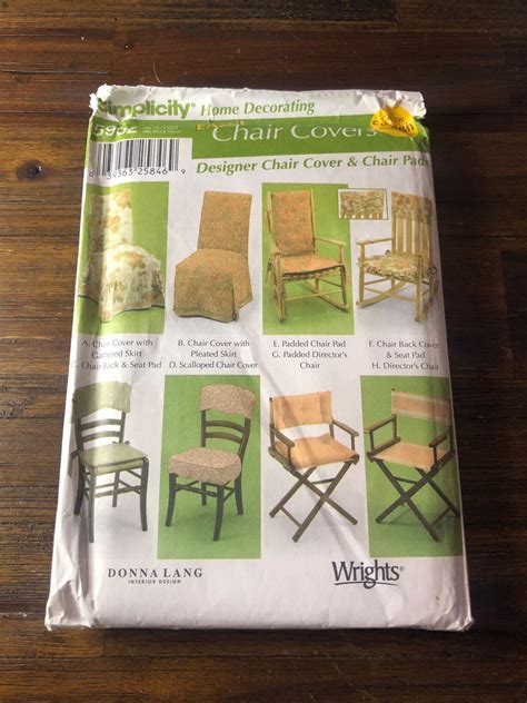 Vintage Uncut Simplicity Sewing Pattern 5952 Easy Chair Covers 2002 Etsy