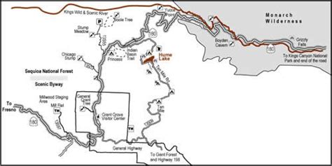 Kings Canyon Scenic Byway Map Scenic Byway Kings Canyon Sequoia