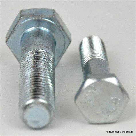 M5 X 40mm Hex Head Bolt Din 931 Metric 88 Grade Zinc Plate Partially