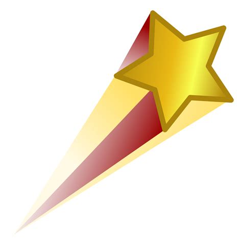 Download Red Gold Shooting Star Transparent Png Stickpng