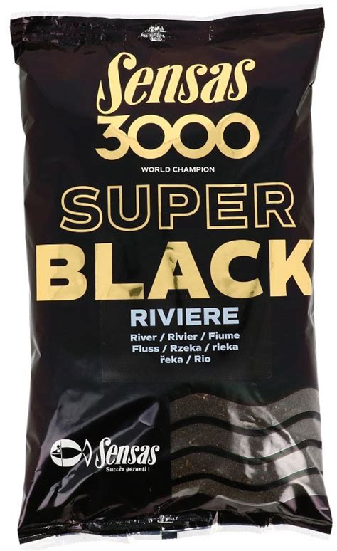 Etetőanyag Sensas 3000 Super Black Folyóvíz fekete 1kg