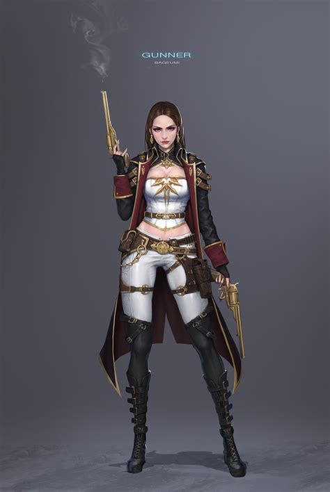 Artstation Gunner Bageumi Female Character Concept Character