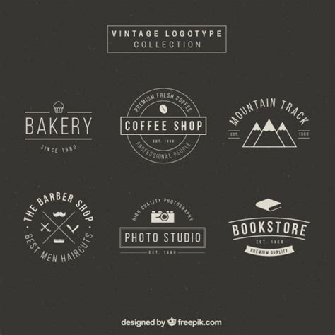 Premium Vector Elegant Logotype Collection In Vintage Design