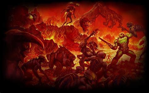 959482 Video Game Characters Doom 2016 Hell Video Game Art Doom Slayer Rare Gallery Hd
