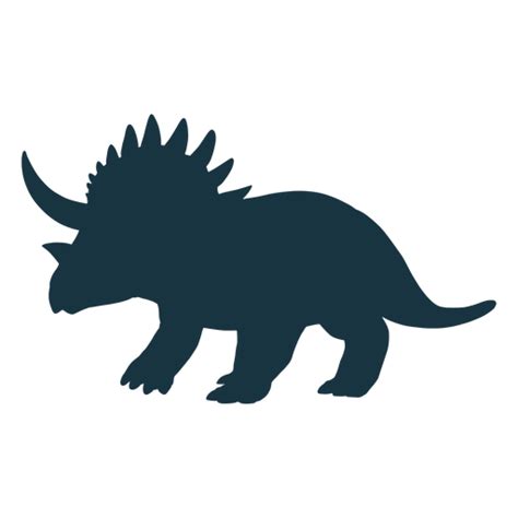 Triceratops Dinosaurier Silhouette Transparenter Png Und Svg Vektor