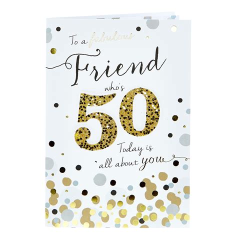 Buy 50th Birthday Card To A Fabulous Friend For Gbp 129 Card