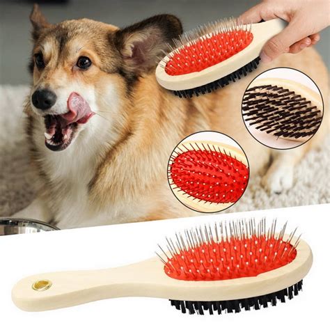 Dog Brush Double Sided Pet Slicker Brush Cat Long Hair Pets Grooming